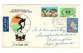 AUSTRALIA 1962 Games on first day cover with tied Christmas cinderella. - 38287 - FDC