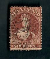 NEW ZEALAND Postmark Numeral 23 on Full Face Queen 6d Brown. Perf 12½. Watermark Large Star. Very light postmerk 023 does cover