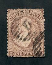 NEW ZEALAND 1862 Full Face Queen 1d Brown. Perf 12½. Watermark Large Star. Unattractive only due to the postmark which covers th