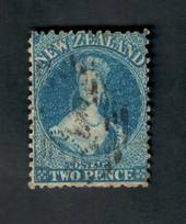 NEW ZEALAND 1862 Full Face Queen 2d Blue. Sound copy. - 39054 - Used