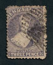NEW ZEALAND 1862 Full Face Queen 3d Lilac. Plate wear but nice rich colour. Postmarkreasonable but across face. SG 115. - 39057