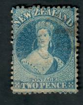 NEW ZEALAND 1862 Victoria 1st Full Face Queen 2d Blue. Watermark Large Star. Perf 12½. - 39066 - Used