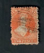 NEW ZEALAND 1862 Full Face Queen 2d Orange. Perf 12½. Watermark Large Star. No faults but the postmark covers the face. - 39069