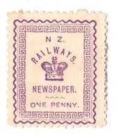 NEW ZEALAND 1890 Railway Newspapers 1d Violet. - 39159 - Mint