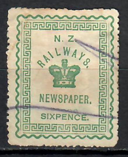 NEW ZEALAND 1890 Railway Newspapers 6d Green. - 39161 - FU