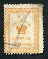 NEW ZEALAND 1890 Railway Newspapers 3d Yellow. - 39178 - Used