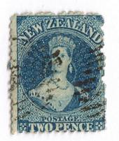NEW ZEALAND 1862 Full Face Queen 2d Deep Blue. Plate 2. Perf 12½ at Auckland. - 39185 - Used
