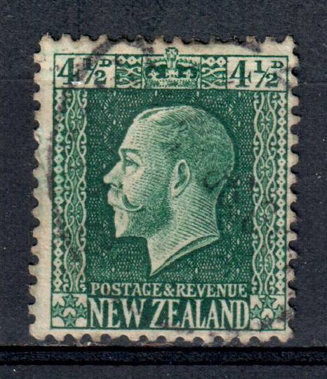 NEW ZEALAND 1915 Geo 5th Definitive 4½d Deep Green. Perf 14x13½. - 39208 - Used