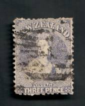 NEW ZEALAND 1862 Victoria 1st Full Face Queen 3d Lilac. Reasonable copy. Postmark not the best. - 39216 - Used