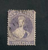 NEW ZEALAND 1862 Victoria 1st Full Face Queen 3d Lilac. Very attractive stamp with very light postmark but a dull corner spoils