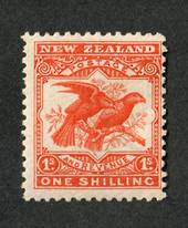 NEW ZEALAND 1898 Pictorial 1/- Orange. Redrawn. Hinged so lightly that you can hardly tell. - 39398 - LHM