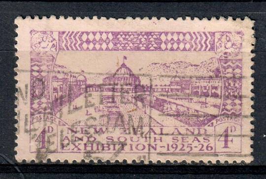 NEW ZEALAND 1925 Dunedin Exhibition 4d Purple. Commercial cancel. - 39400 - FU