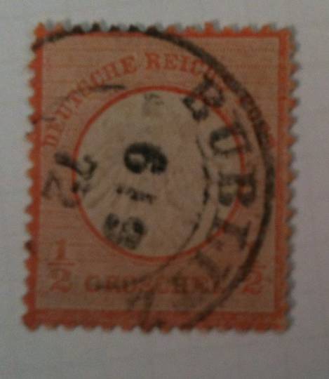 GERMANY 1872 Definitive ½g Orange-Yellow. Small Shield. - 39432 - Used