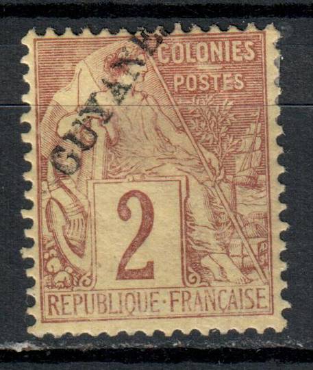 FRENCH GUIANA 1892 Surcharge on Commerce type 2c Brown on buff. Hinge remains. - 39482 - Mint