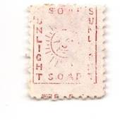 NEW ZEALAND 1882 Victoria 1st Second Sideface 2d Mauve. Perf 10. Secnd setting. Sunlight Soap (vertical with the sun). - 3954 -