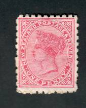 NEW ZEALAND 1882 Victoria 1st Second Sideface 1d Red. Use the Best Soap Sunlight. Second setting. - 3955 - MNG
