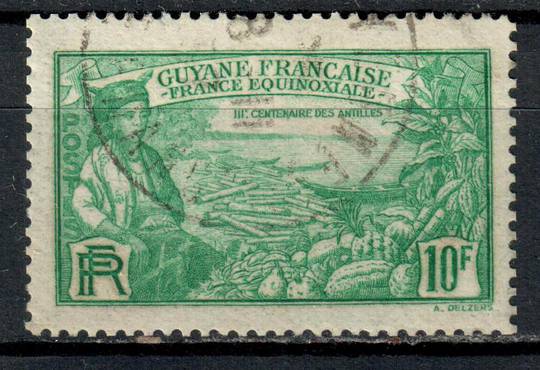 FRENCH GUIANA 1935 Tercentenary of the West Indies 10fr Emerald Green. - 39579 - FU