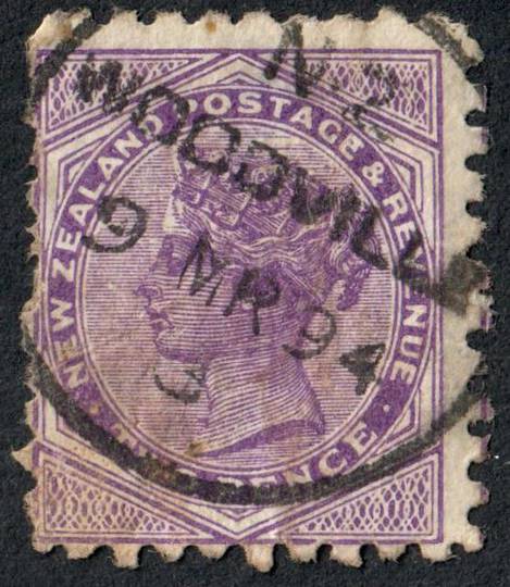 NEW ZEALAND 1882 Victoria 1st Second Sideface 2d Mauve. Perf 10. Secnd setting. A Slight Cold Use at once Bonnington's Irish Mos