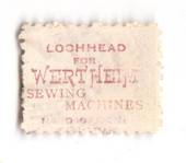 NEW ZEALAND 1882 Victoria 1st Second Sideface 2d Mauve. Perf 10. Secnd setting. Lochhead's Wertheim Sewing Machines are the best