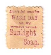 NEW ZEALAND 1882 Victoria 1st Second Sideface 1D Red. Don't Let another Wash Day go by without using Sunlight Soap. - 3968 - Min