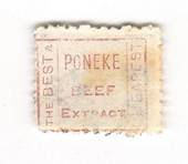 NEW ZEALAND 1882 Victoria 1st Second Sideface 2½d Blue. Poneke Beef Extracts. Perf 10. In mauve. - 3975 - Used