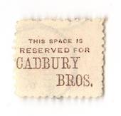 NEW ZEALAND 1882 Victoria 1st Second Sideface 3d Yellow. This space is reserved for Cadbury Bros. Perf 10. In mauve. - 3977 - FU