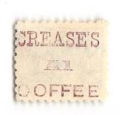 NEW ZEALAND 1882 Victoria 1st Second Sideface 4d Green. Crease's A1 Coffee. Perf 10. In mauve. - 3978 - FU