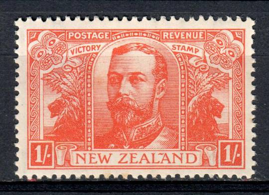 NEW ZEALAND 1920 Victory 1/- Orange. Slight foxing. - 39785 - UHM