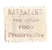 NEW ZEALAND 1882 Victoria 1st Second Sideface 4d Green. Salsaline the Great Food Preservative. Perf 10. In mauve. - 3979 - FU