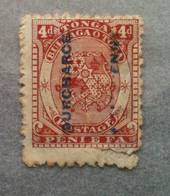 TONGA 1894 Surcharge ½d on 4d Chestnut. SURCHACE error. The stamp is damaged. - 39827 - MNG