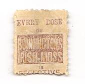 NEW ZEALAND 1882 Victoria 1st Second Sideface 6d Brown. Bonningtons Irish Moss. Perf 10. Mauve to Brown-Purple. - 3983 - Used