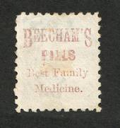 NEW ZEALAND 1882 Victoria 1st Second Sideface 2½d Blue.  Perf 10. Beechams Pills ......................... - 3986 - Used