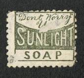 NEW ZEALAND 1882 Victoria 1st Second Sideface 2d Lilac. Perf 10. Advert in Green. Don't worry Sunlight Soap. - 3993 - Used