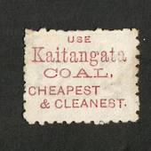 NEW ZEALAND 1882 Victoria 1st Second Sideface 5d Olive-Black. Perf 10. 3rd Setting Mauve. Kaitangata Coal. - 3997 - Used