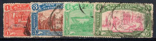 NEW ZEALAND 1906 Christchurch Exhibition. Set of 4. The two top values have unattractive postmarks. - 39981 - Used