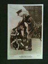 Real Photograph of the Prince of Wales placing his Wreath at the Cenotaph. - 40004 - Postcard