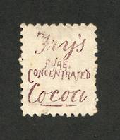NEW ZEALAND 1882 Victoria 1st Second Sideface 6d Brown. Perf 10. 2nd setting in Brown. Frys Cocoa. - 4003 - FU