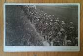 Real Photograph of the London Scottish going to their Trenches. - 40053 - Postcard