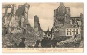 Postcard of The Gret European War. Fire of Louvain Belgium. Cathedral Church and Trippes Street. - 40056 - Postcard