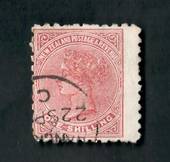 NEW ZEALAND 1882 Victoria 1st Second Sideface 1/- Red-Brown. Perf 10. 3rd setting in Red to Brown-Red. Poneke Beef Extract. Wing