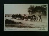 Real Photograph of the Anzacs in France. Bringing up a Gun. - 40110 - Postcard