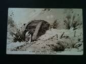 A tank going through a German barrage - 40124 - Postcard