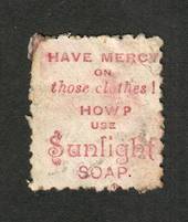 NEW ZEALAND 1882 Victoria 1st Second Sideface 1/- Red-Brown. Perf 10. 3rd setting in Red to Brown-Red. Sunlight Soap. - 4013 - U