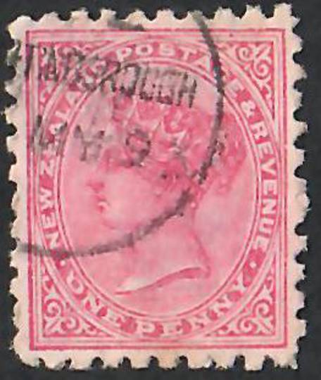 NEW ZEALAND 1882 Victoria 1st Second Sideface 1d Red.  Search North South East or West Sunlight Soap is the Best. Second setting