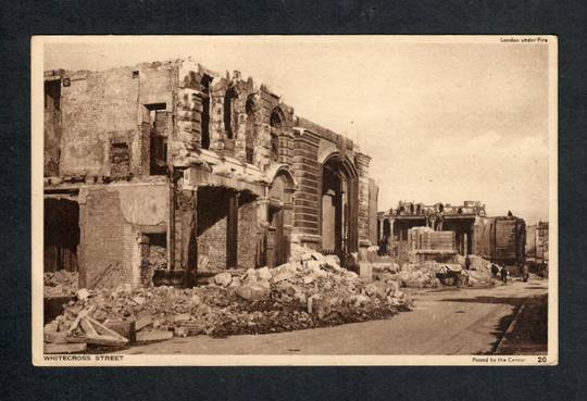 Postcard of Bomb Damage Whitecross Street. - 40172 - Postcard