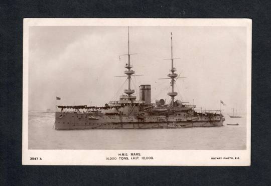Real Photograph of HMS Mars. - 40212 - Postcard