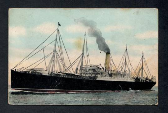 Coloured Postcard of S S Lake Champlain. - 40219 - Postcard