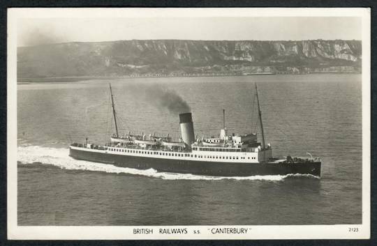 BRITISH RAILWAYS S S Canterbury. Real Photograph. Sent from Switzerland to Coventry. - 40227 - Postcard