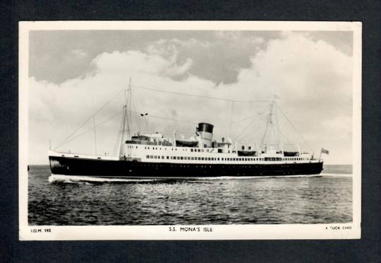 Real Photograph of S S Mona's Isle. From Ilse of Man to Fleetwood 6/8/1955. - 40235 - Postcard