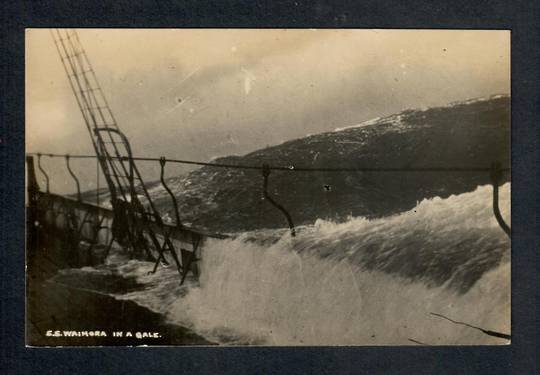 Real Photograph of SS Wihora in a Gale. - 40239 - Postcard